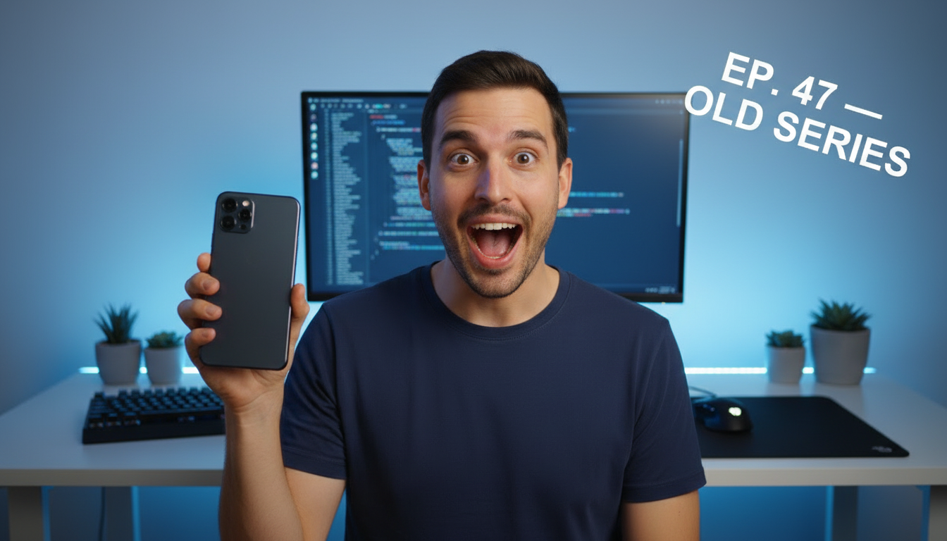 Before: tech YouTube thumbnail spoiled by leftover caption text in the corner